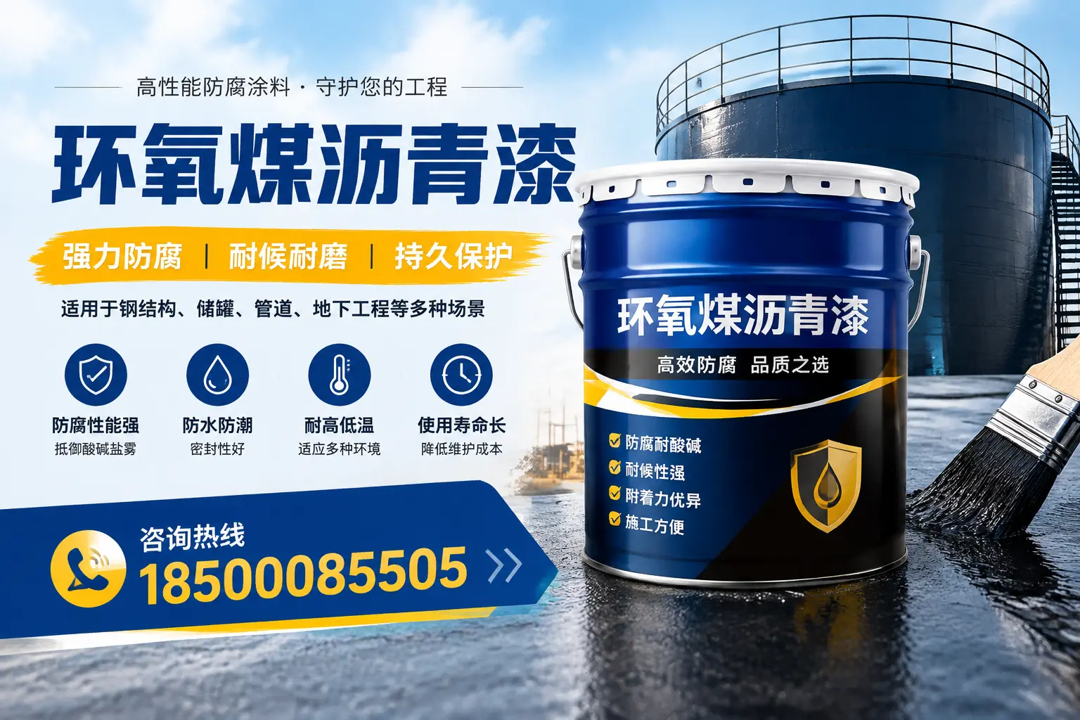 环氧煤沥青漆在工业中的应用，固安企业的选择